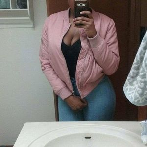 Pink bomber jacket